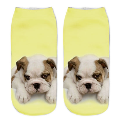 Popular Funny Unisex Short Socks 3D Cat Printed Anklet Socks Casual Socks Limorista