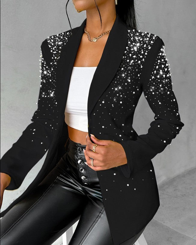 Fashion Casual Bubble Beads Small Suit Women&