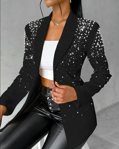 Fashion Casual Bubble Beads Small Suit Women&