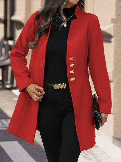Autumn And Winter Slim Korean Style Solid Color Women&