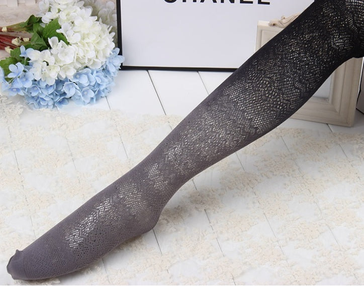 Gradient color hollow stockings anti-hook silk jacquard pantyhose lace stockings Limorista