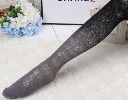 Gradient color hollow stockings anti-hook silk jacquard pantyhose lace stockings Limorista
