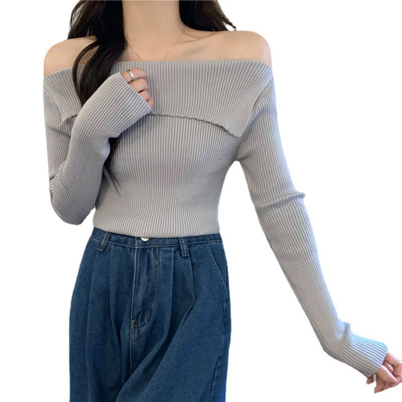 Retro Fashion High-end Off-shoulder Top Limorista