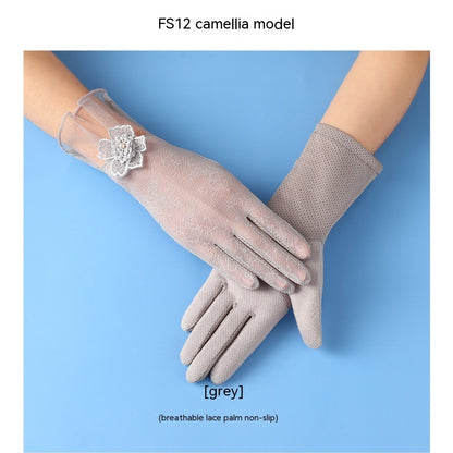 Lightweight Breathable Lace Sun Protection Gloves Limorista