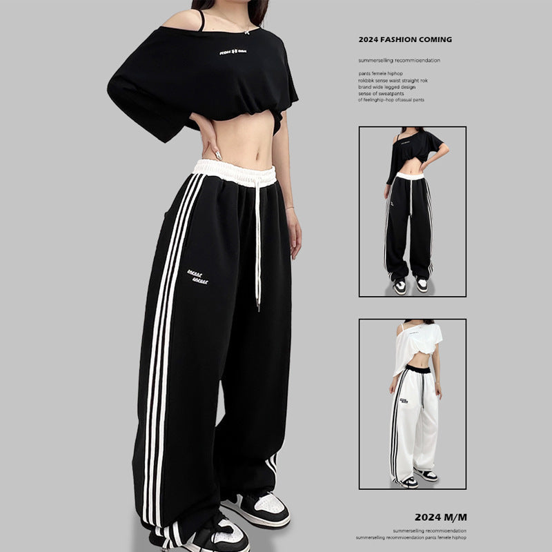 European And American Street Dance Fashion Brand Stitching Waist Pants Limorista