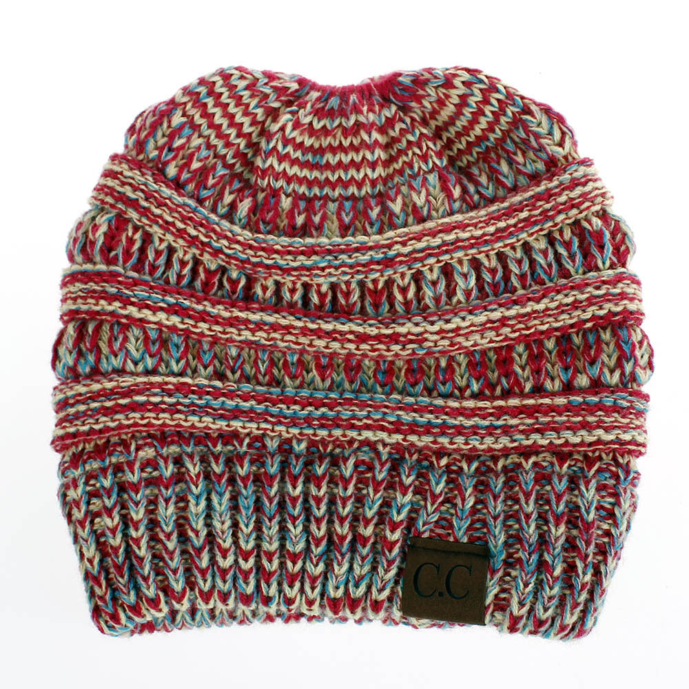 Knitted Ponytail Hat, Women&