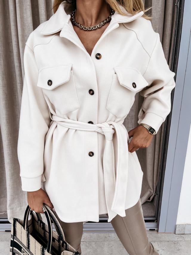 Fashionable Lace-up Small Fragrant Jacket With Pockets Limorista