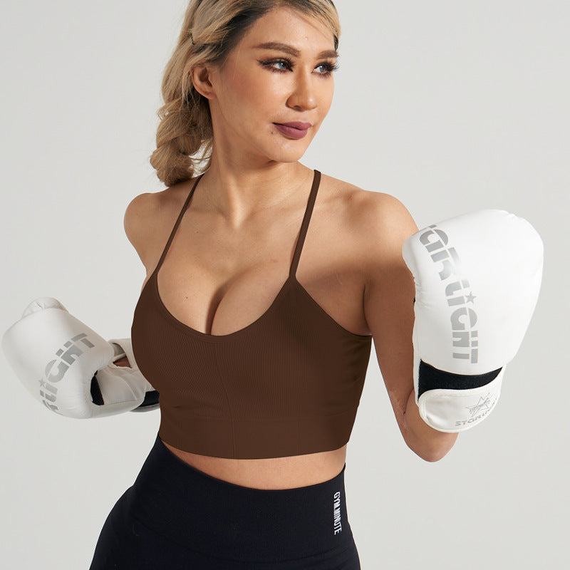 Buckle Shock-absorbing Cross Beauty Back Fitness Bra Limorista