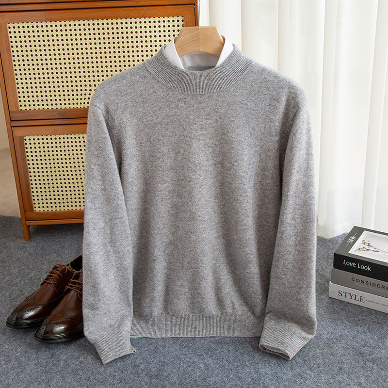 Half-collar Wool Sweater Male Limorista