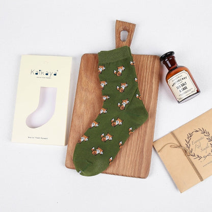 Animal life series men and women cotton neutral socks Limorista