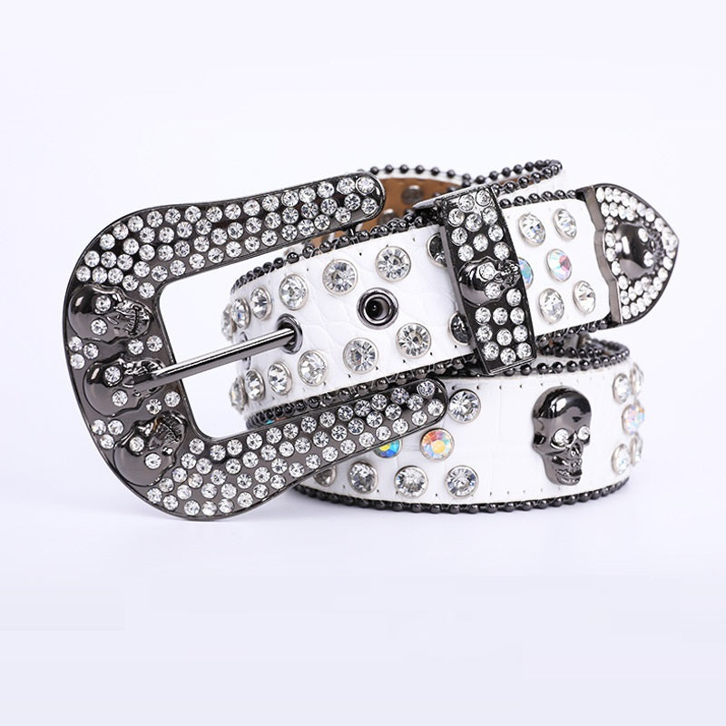 Fashionable And Popular Skull Rhinestone Belt Limorista