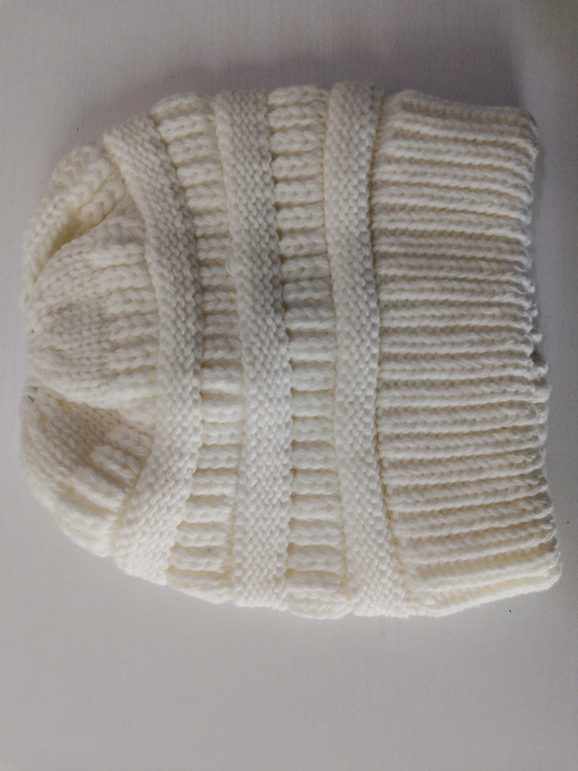 Mixed Color Knitted Wool Hat Ladies Non-labeled Ponytail Hat Limorista