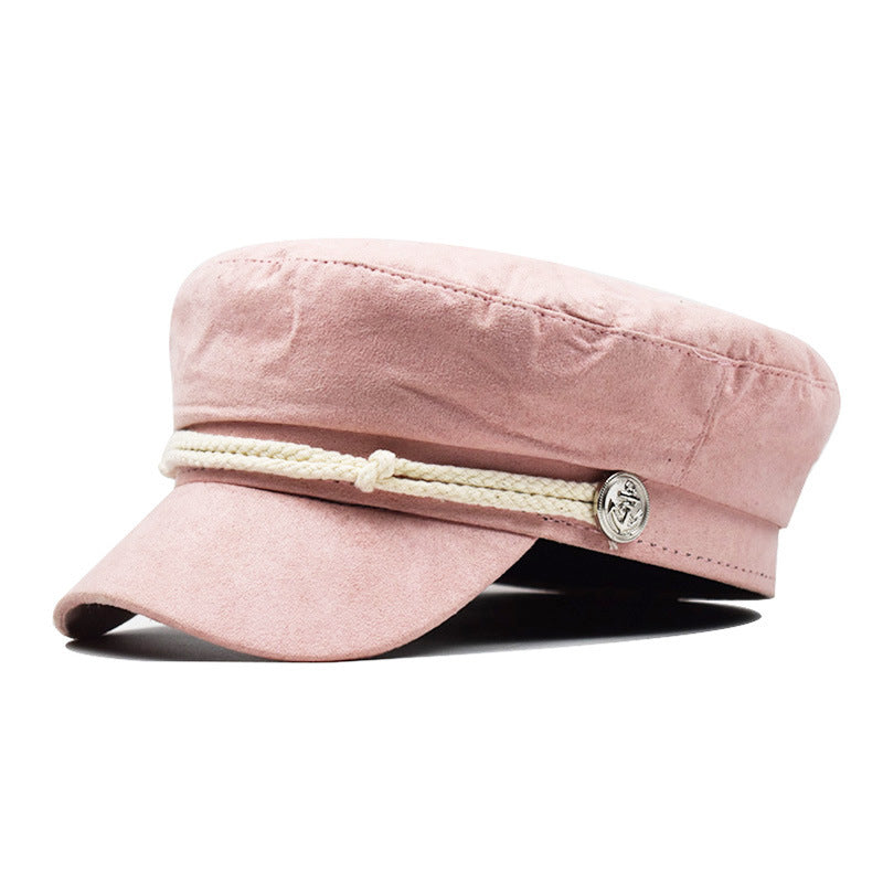 Vintage deerskin velvet octagonal hats Limorista