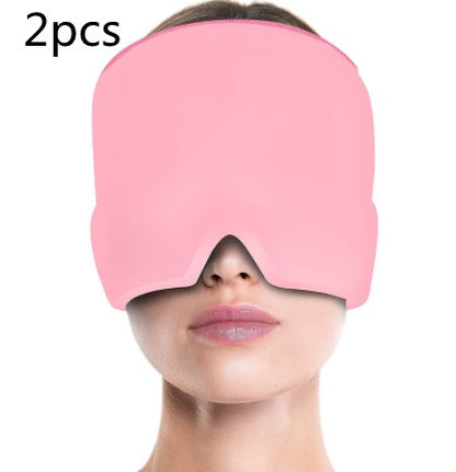 Ice Compress Headache Eye Mask Hat Relief For Migraines, Stress, And Tension Massage Tool Limorista