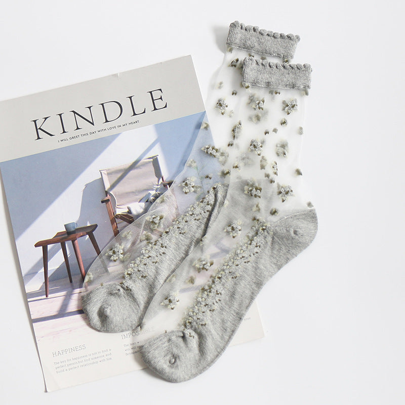 Jacquard crystal socks Limorista
