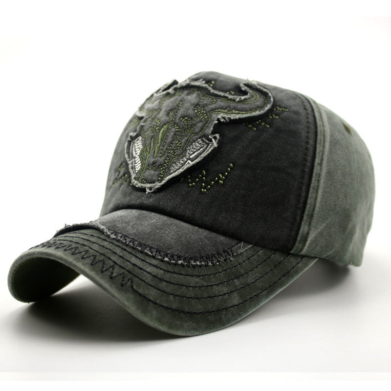 Washed Bull Head Baseball Cap Limorista