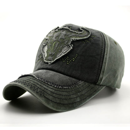 Washed Bull Head Baseball Cap Limorista