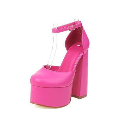 Ladies Sandals Buckle High Heel Platform Limorista