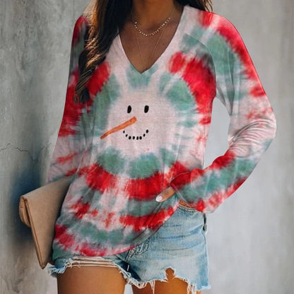 Gradient Color Color Matching Casual Long Sleeve Limorista