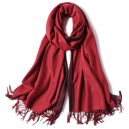 Korean double-sided faux cashmere shawl Limorista