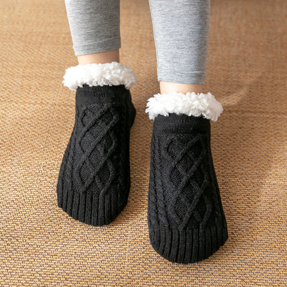 Winter Knitted Plush Floor Socks Home Warm Non-slip Carpet Socks Women Limorista