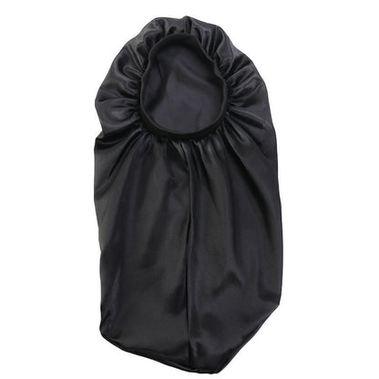 Popular Stretch Headband Satin Night Cap, Hair Care Long Barrel Cap, Perm Hat Limorista