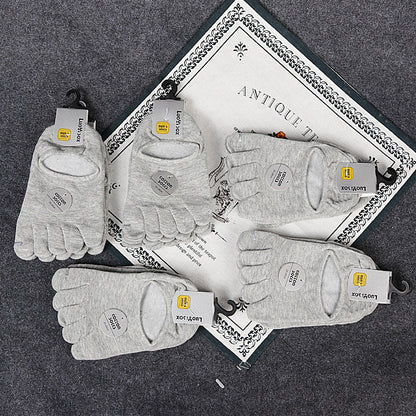 Ladies Pure Cotton Deodorant Socks Sweat Absorbing Invisible Five Finger Socks Limorista