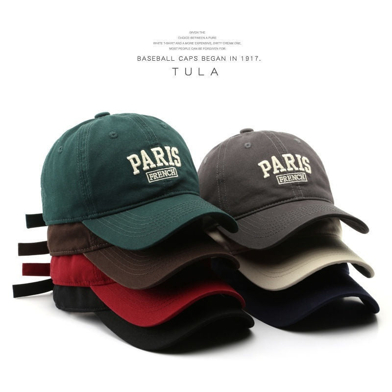 Personalized Washed Letter Embroidered Duckbill Hat Limorista