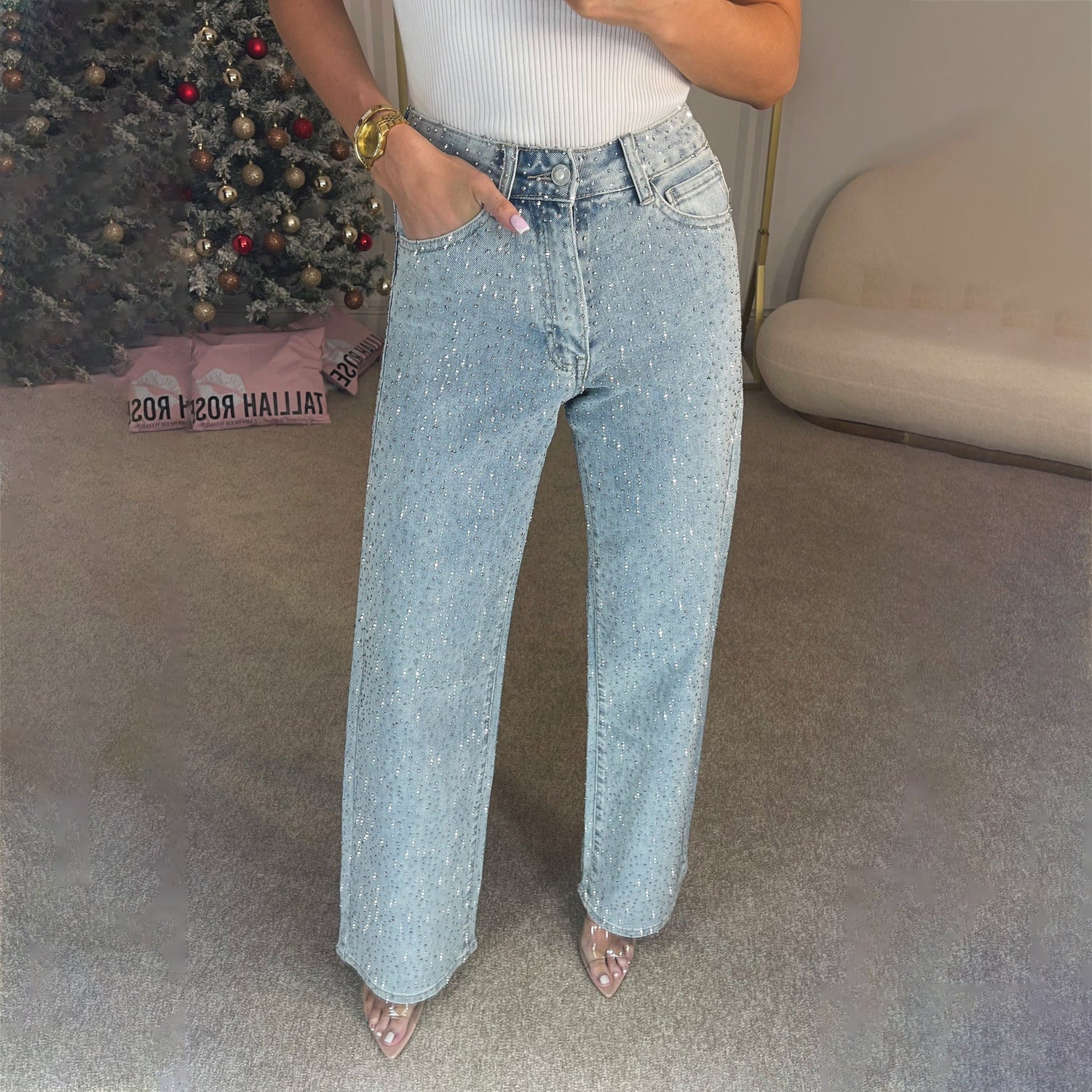 Summer High Waist All-matching Pants Women&
