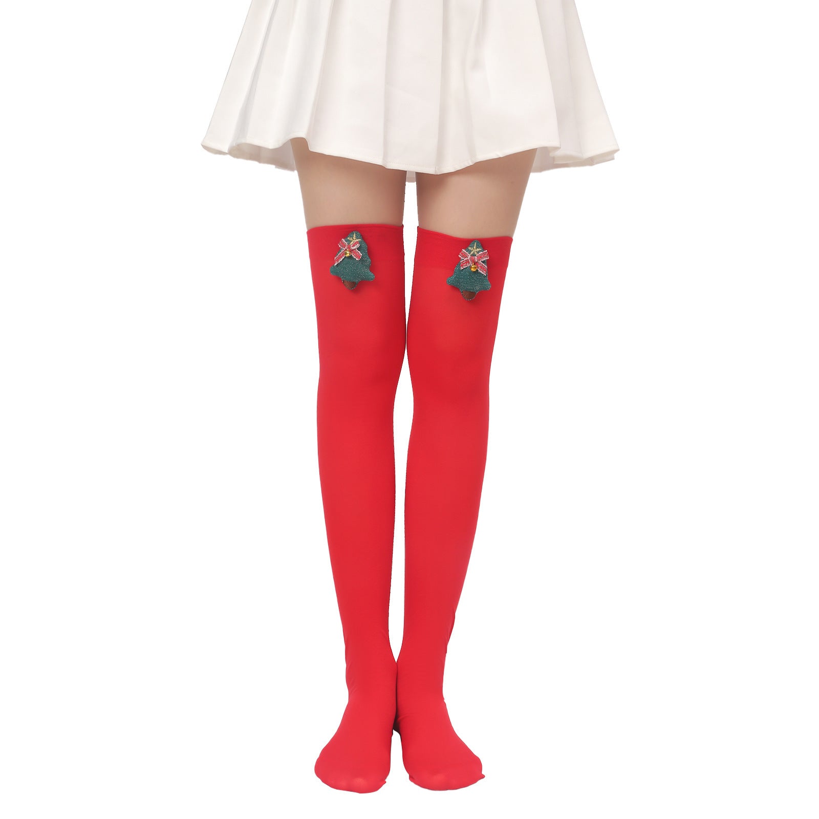 Christmas Plush Doll Knee Socks Bow Stockings Limorista