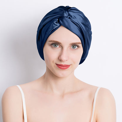 Seamless Silk Double-layer Cross Nightcap Limorista