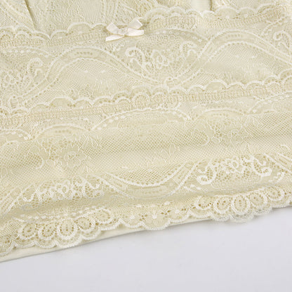 Double Layer Vest With Large V-neck Lace Limorista