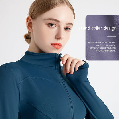 Outer Wear Long Sleeve Quick-drying Skinny Yoga Clothes Slim Fit Slimming Fitness Running Yoga Sports Jacket Limorista