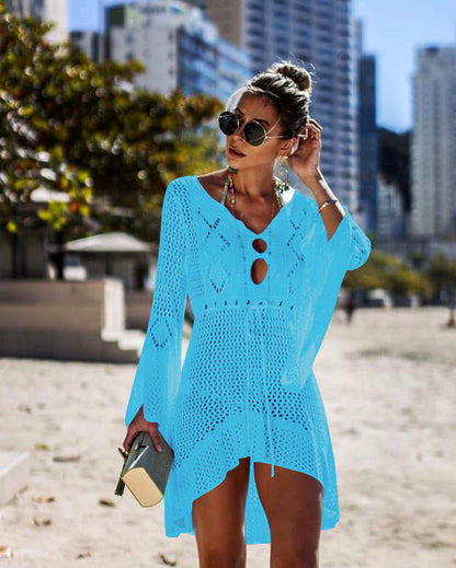 .Bikini Women Swimsuit Cover-up Beach Bathing Beach Dress Limorista