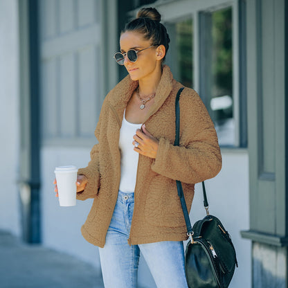 Fashionable Plush Warm Jacket Women Limorista