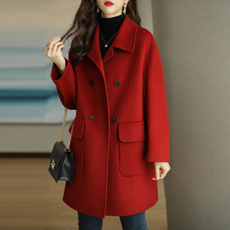 Slim Fit And Mid Length Woolen Coat Fashion Limorista