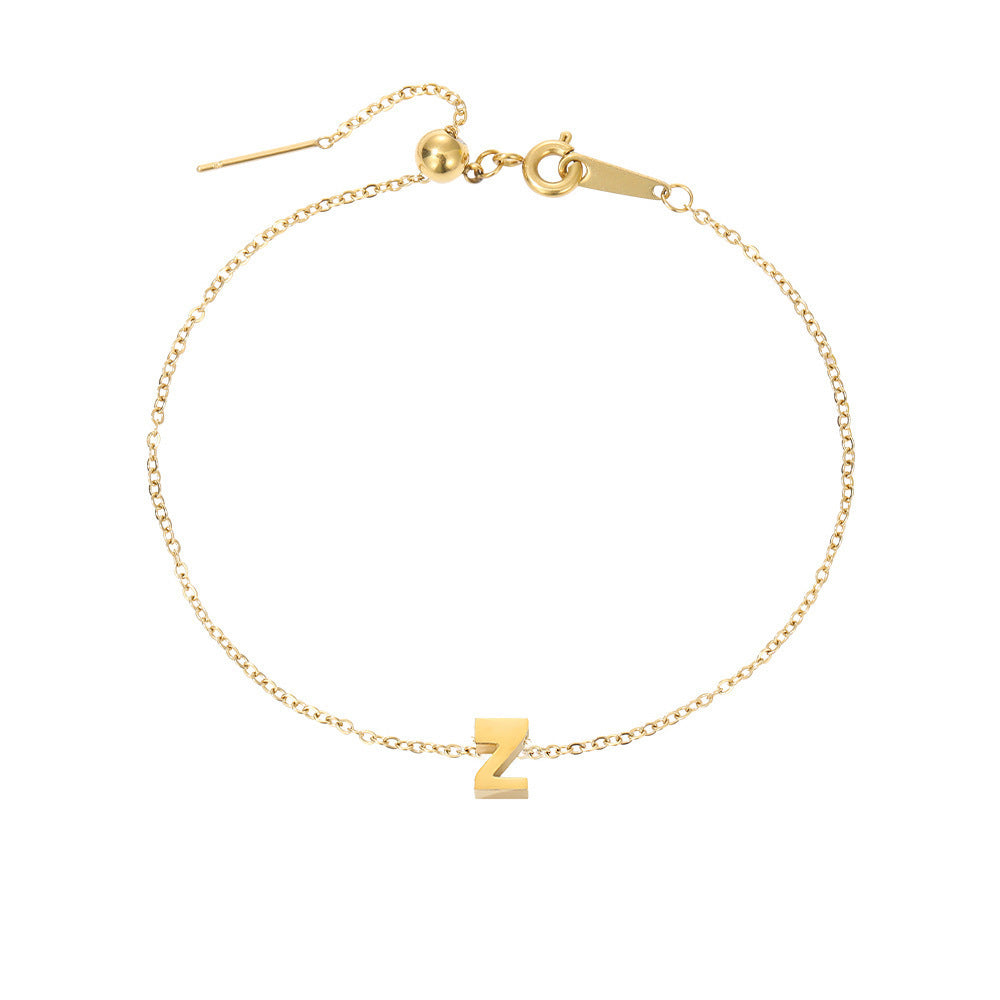 26 Letters Fashion Personality Stainless Steel Letter Bracelet Limorista
