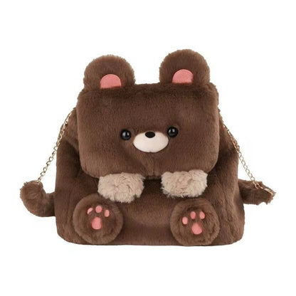Large Capacity Cute Personality Plush Bear Backpack For Women Limorista