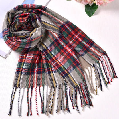 Autumn And Winter British Style Plaid Scarf Winter Limorista