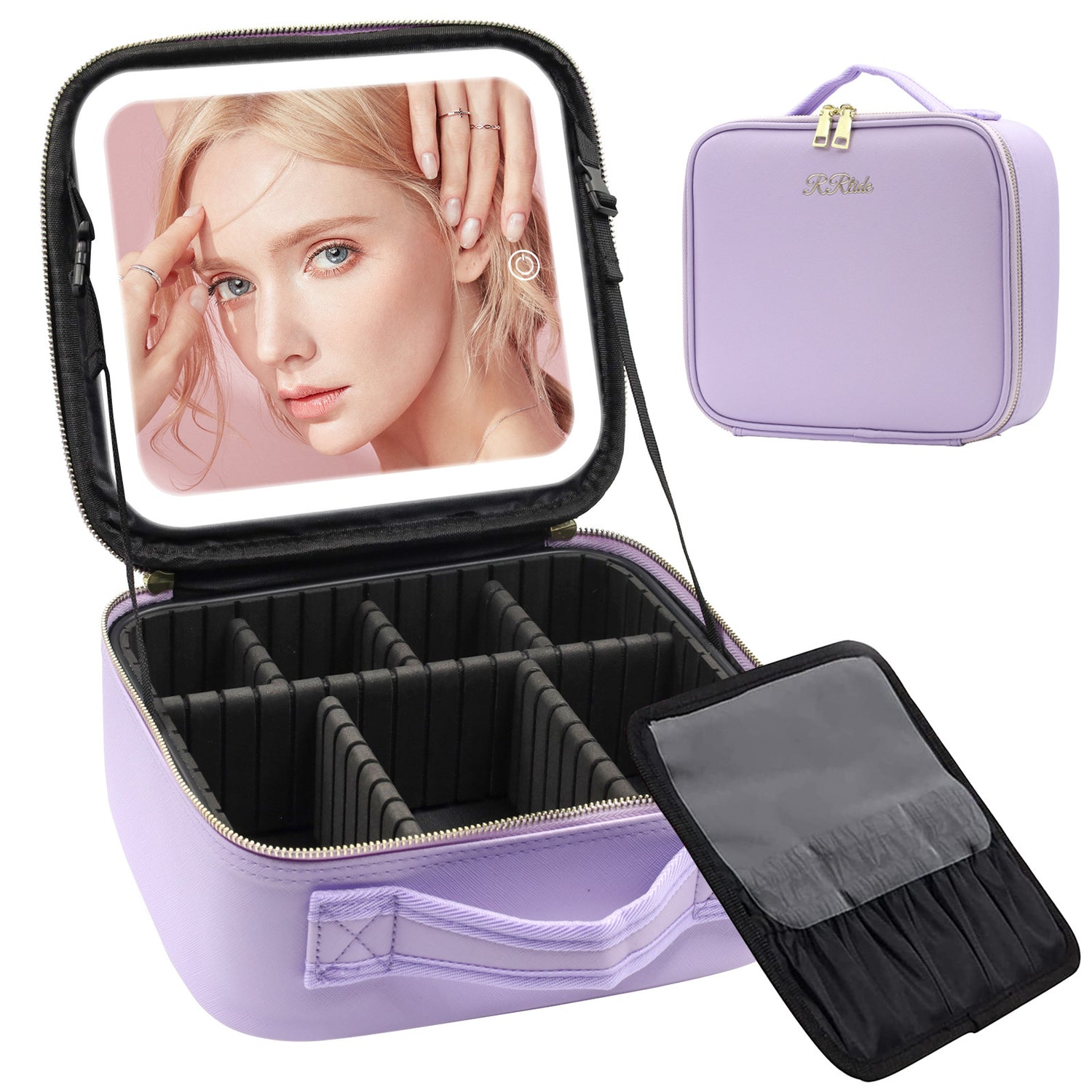Large Capacity Cosmetic Case With LED Mirror High Sense Multifunctional Storage For Makeup Artist Cosmetic Bag Limorista
