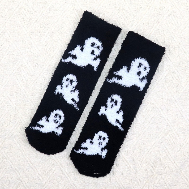Halloween Lint-free Coral Fleece Luminous Dispensing Room Socks Limorista