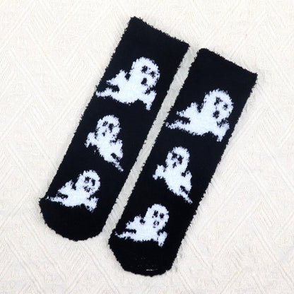 Halloween Lint-free Coral Fleece Luminous Dispensing Room Socks Limorista