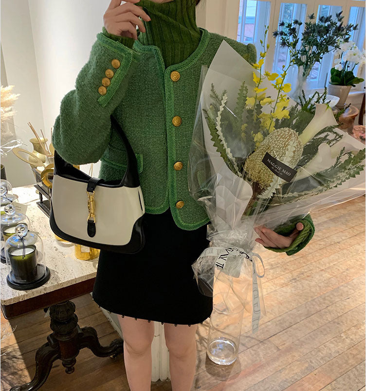 High-grade Green Classic Style French Jacket Limorista