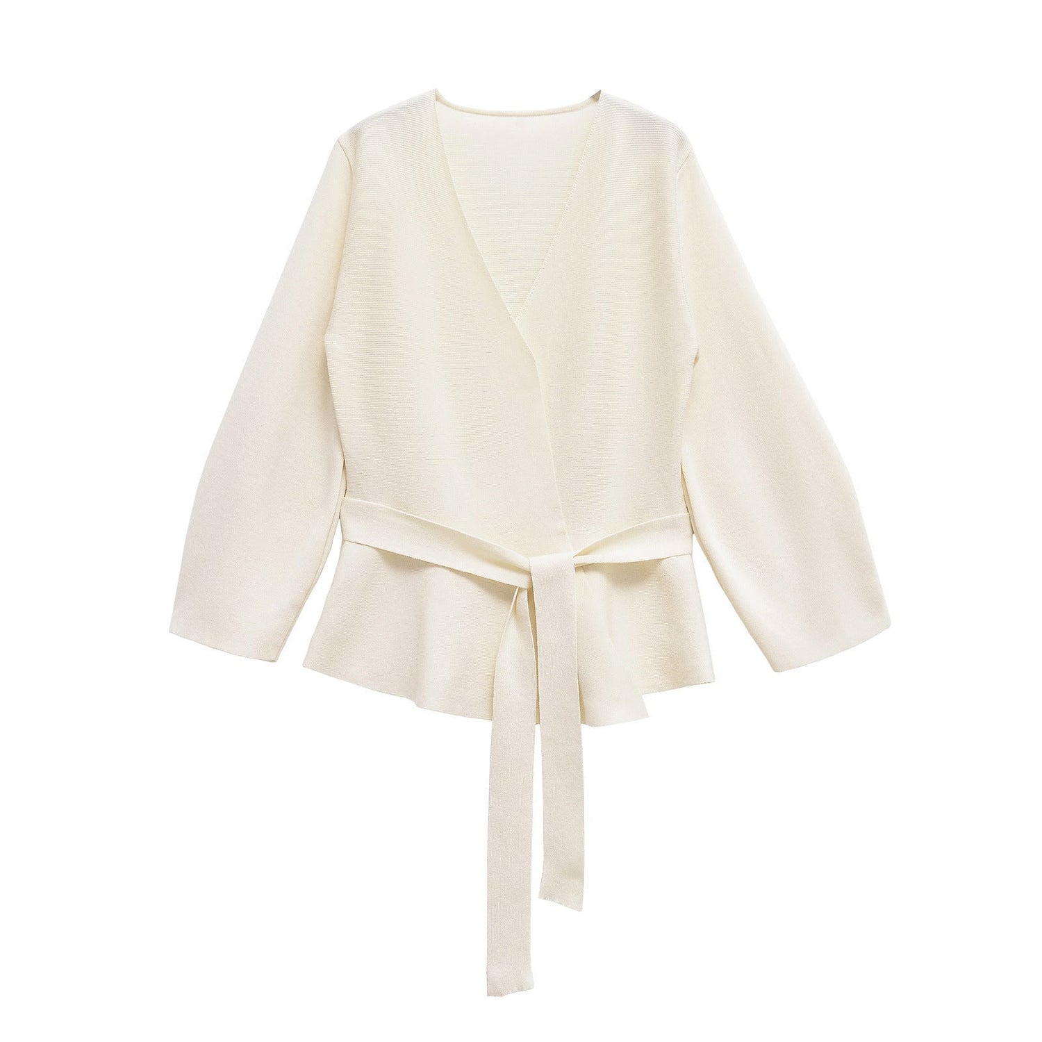 European And American Style Elegant Deep V-neck With Belt Padded Shoulder Limorista