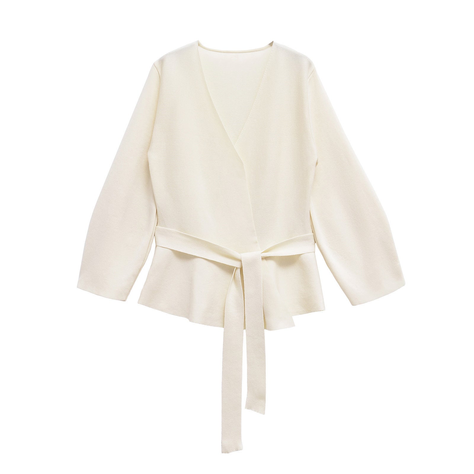 European And American Style Elegant Deep V-neck With Belt Padded Shoulder Limorista