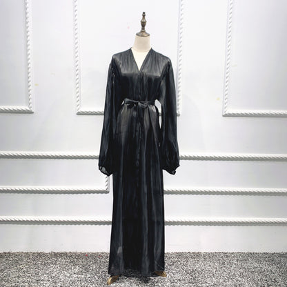 Elegant Long Dress With Waist Puff Sleeves For Ladies Limorista