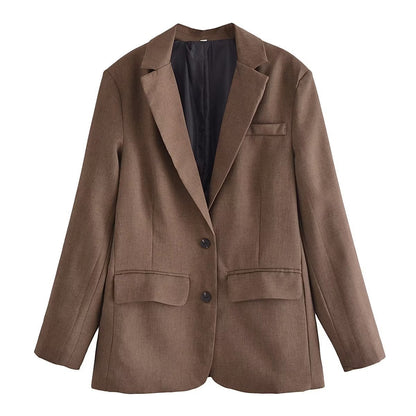 Autumn And Winter New European And American Style Fashion Single-breasted Suit Jacket For Women Limorista