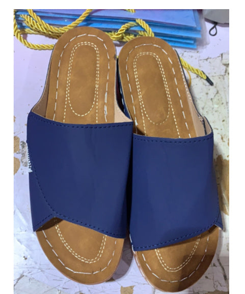 Summer Wedge Slides Slippers Fashion Fish Mouth Thick Bottom Roman Shoes Solid Color Beach Sandals For Women Limorista