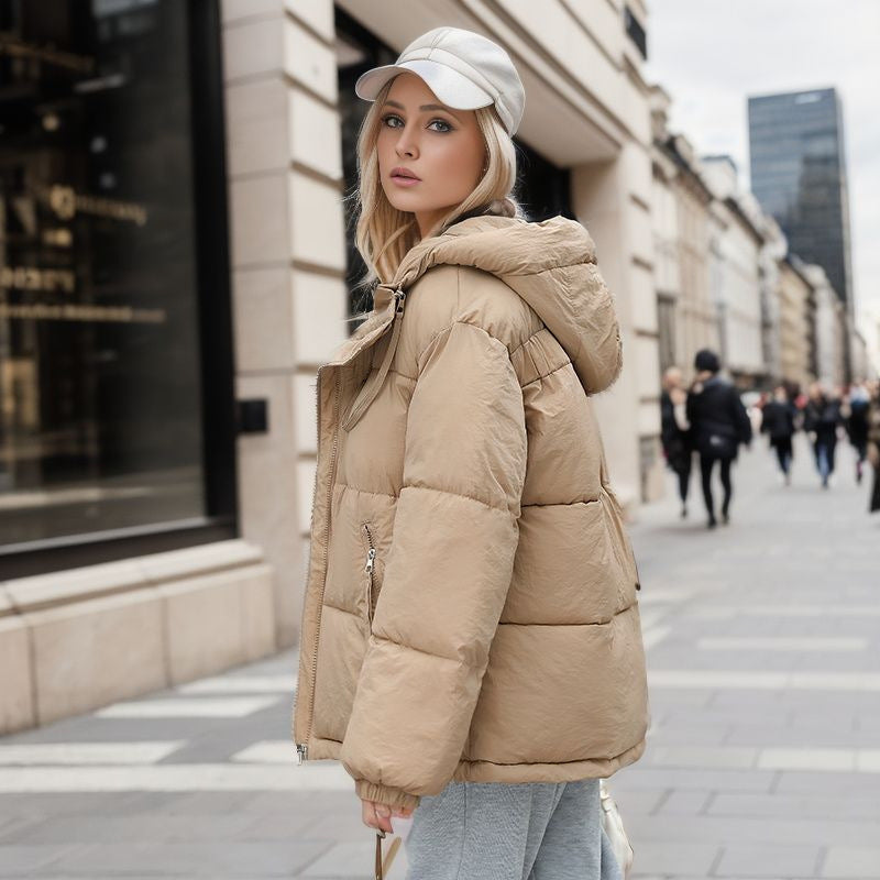 Short Hood Small Thick Fashion Cotton-padded Coat Limorista