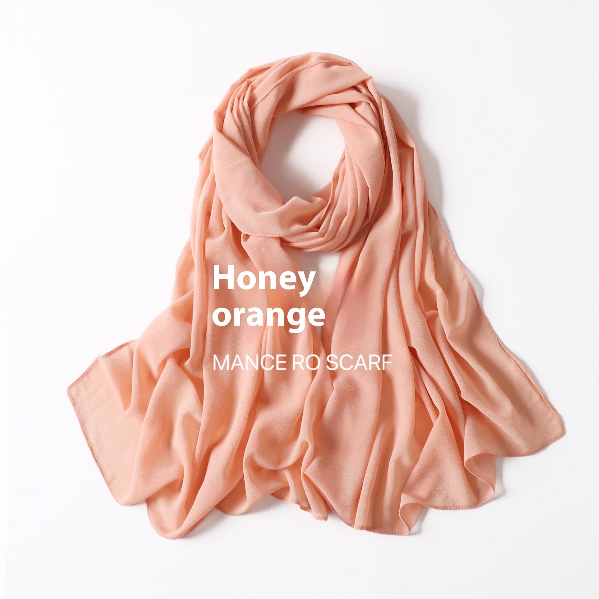 Pure Color Pearl Chiffon Scarf Headcloth Veil Chiffon Scarf Limorista